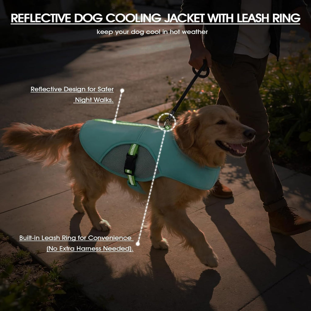Cooling Vest for Dogs, Summer Cooling Vest with Adjustable Fit & D-Ring